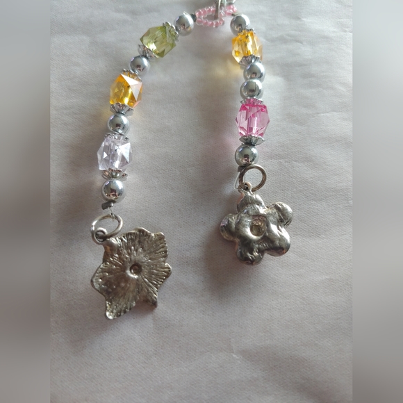 HANDMADE Colorful Floral Purse Dangle - Picture 2 of 4